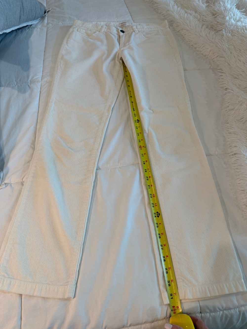 J. Crew Off-White Corduroy Pants